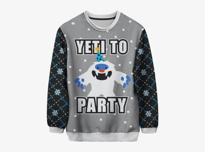 Yeti To Party - Long-sleeved T-shirt, transparent png #8168674