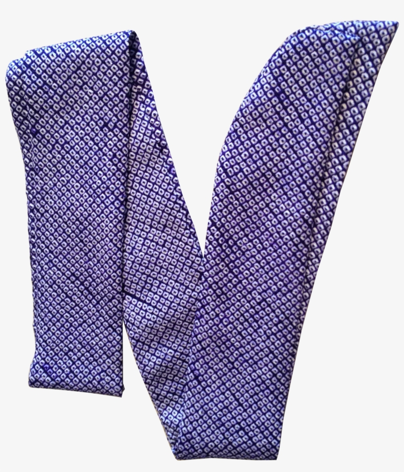 Shibori Silk Belt Sash 78″ Blue - Wool, transparent png #8168841