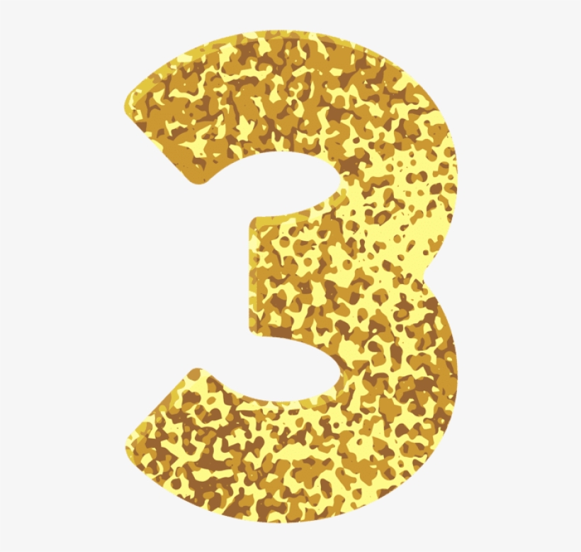 Free Png Gold Style Number Three Png Images Transparent, transparent png #8168957
