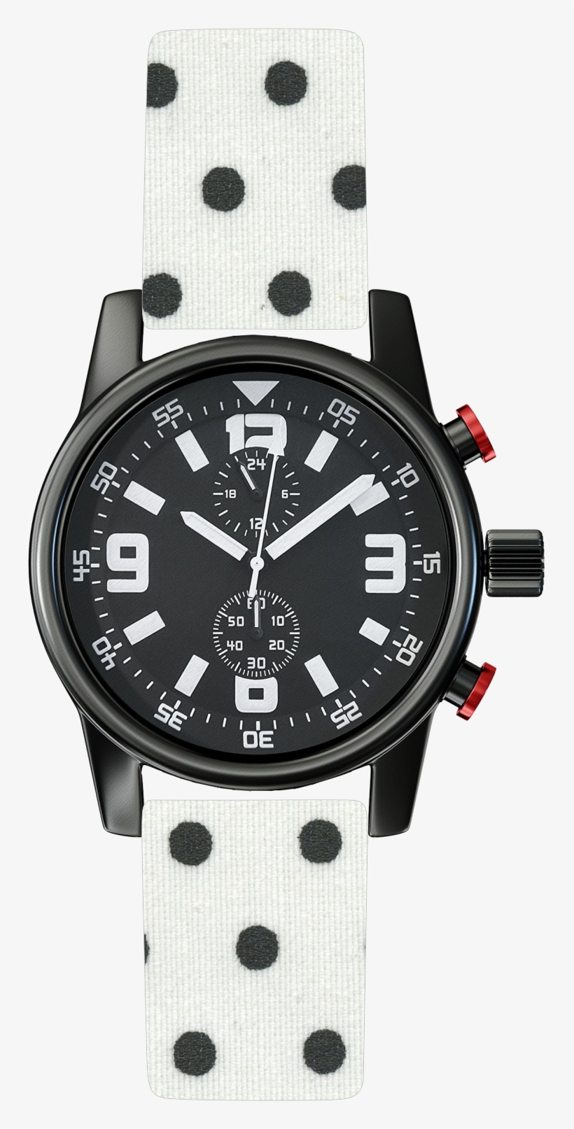 100% Cotton Watchband With Calf Leather Back, transparent png #8169000