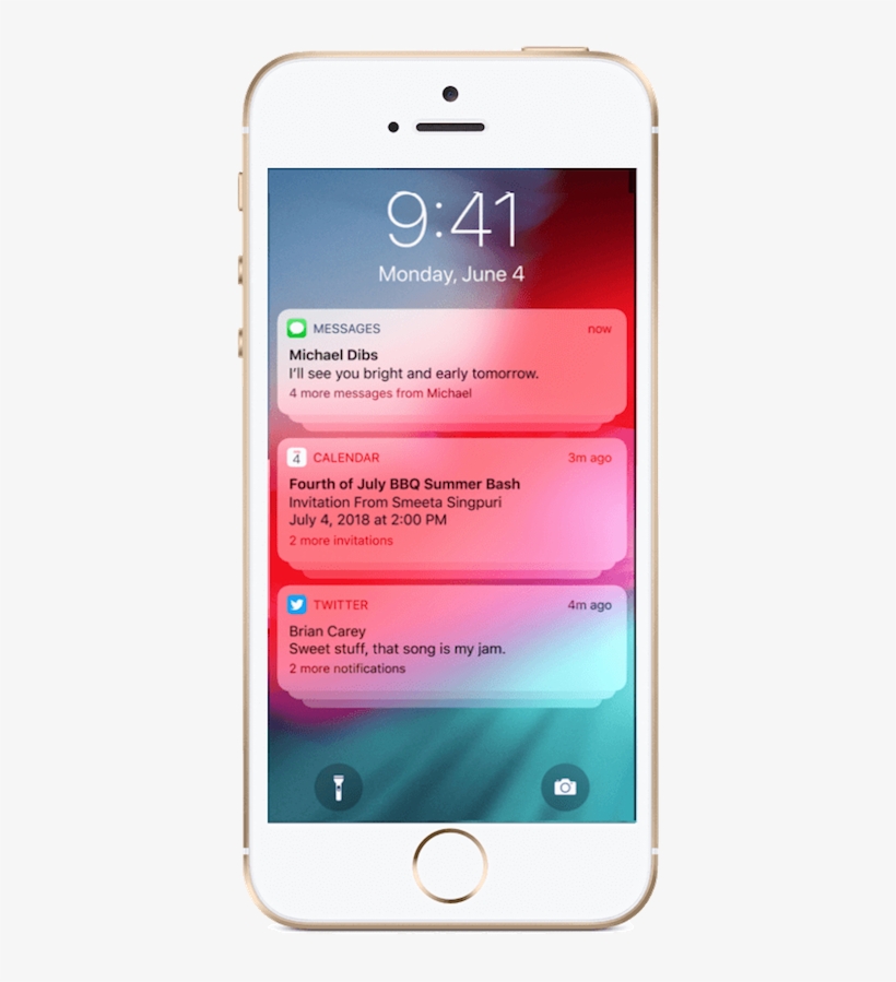 Ios 12 Push Notifications, transparent png #8169206