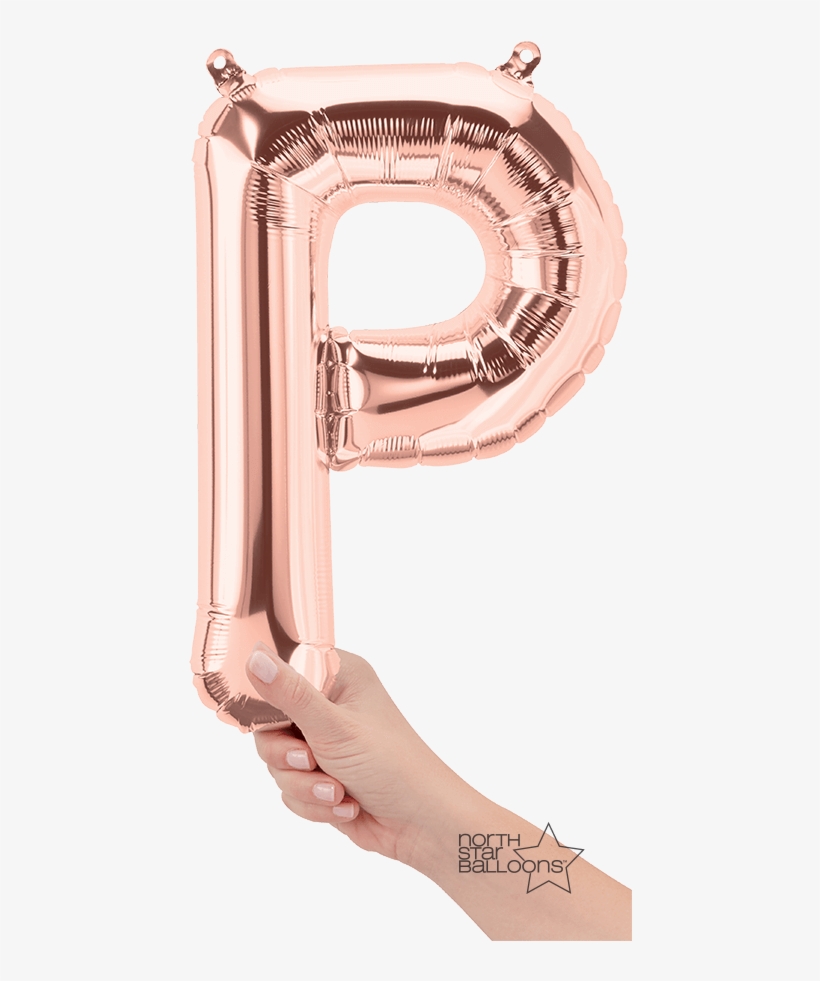 P Rose Gold - Rose Gold Letter P Balloon, transparent png #8169667