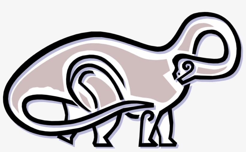 Vector Illustration Of Prehistoric Brontosaurus Dinosaur - Free ...