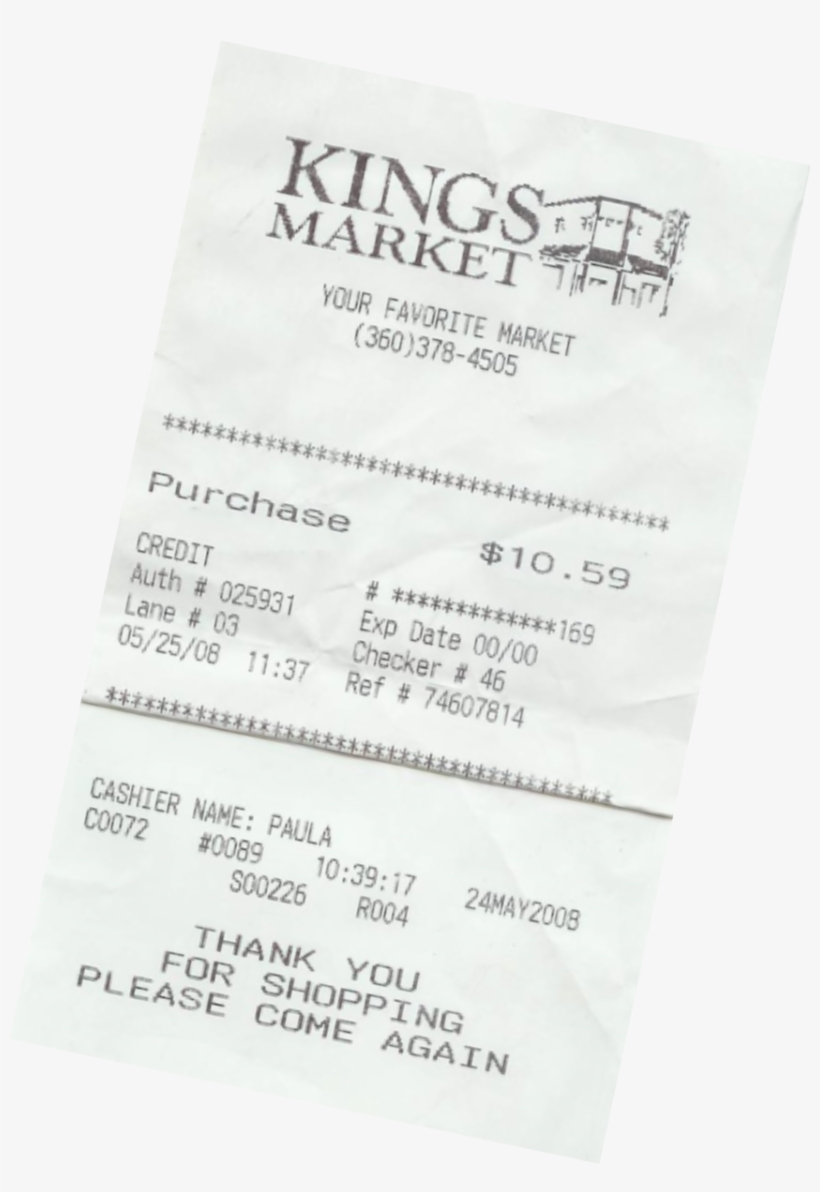 Kings Receipt - Ivory, transparent png #8170286