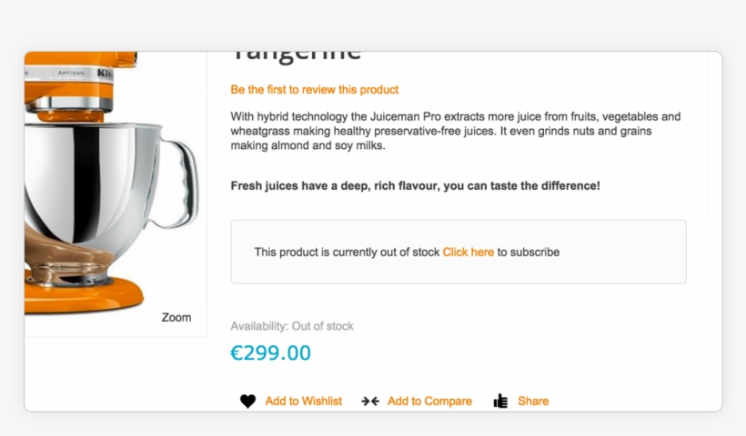 Overlay With Popup Design Out Of Stock Email Magento - Kitchenaid Mixer, transparent png #8170974