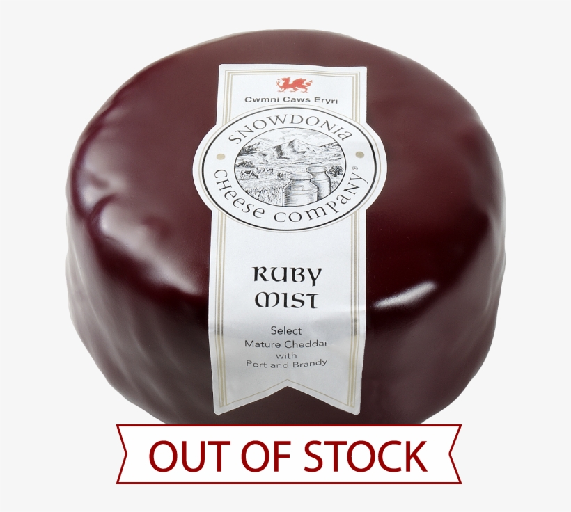 Snow Ruby Mist Truckle Isolated Face On Out Of Stock - Vintage Red Leicester Cheese, transparent png #8171989