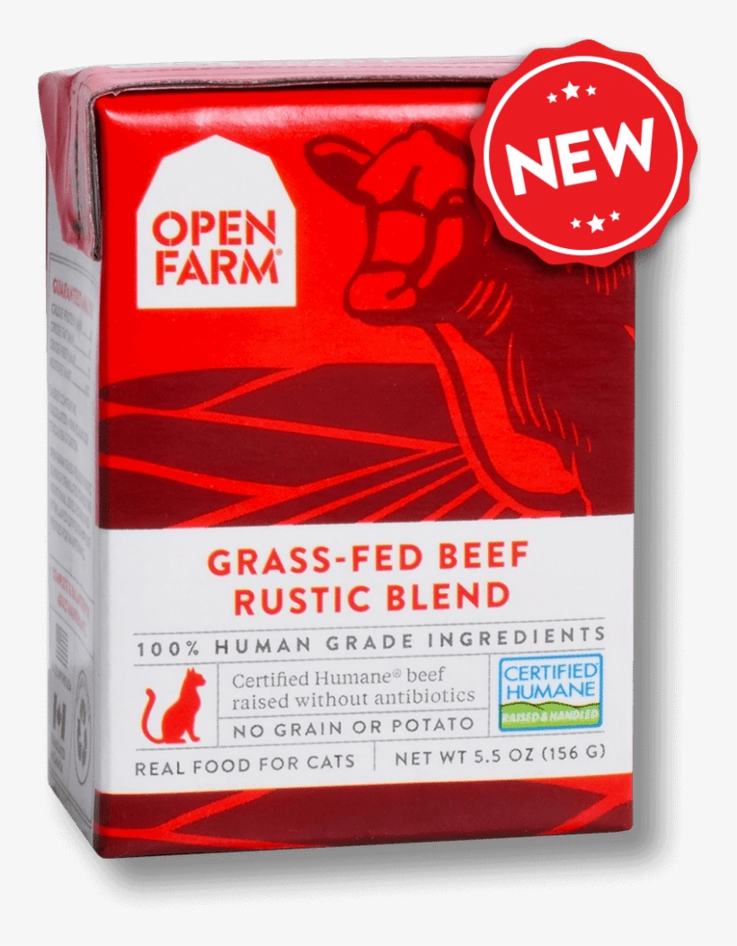 Open Farm Grain Free Grass Fed Beef Recipe Rustic Blend - Humane Farm Animal Care, transparent png #8173155