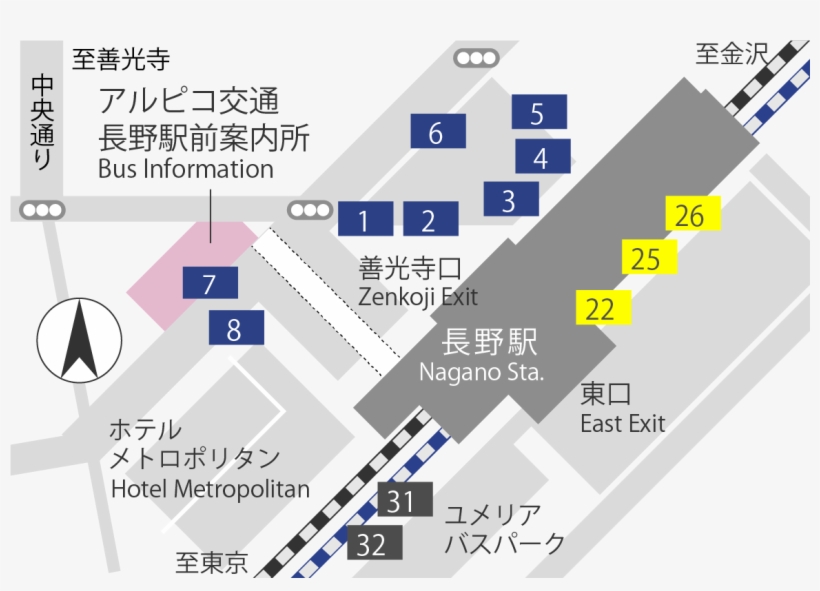 Nagano Map - Diagram, transparent png #8173804