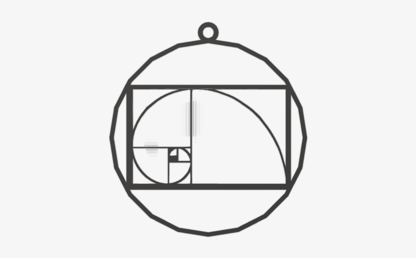 Fibonacci Spiral Pendant Mod Outer Circle - Rice Cooker Sign, transparent png #8173805