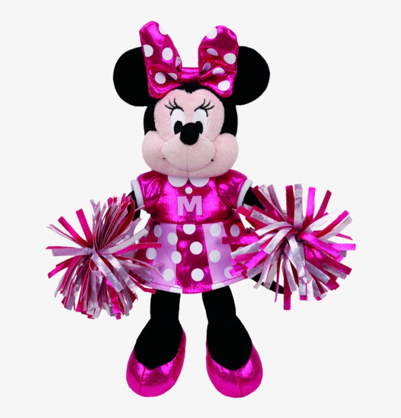 Minnie Mouse Cheerleader Sparkle Beanie Babies - Cheerleader Minnie Mouse, transparent png #8174618