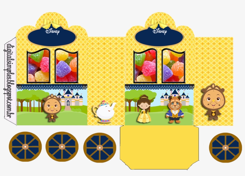 Beauty And The Beast - Carruagem Da Bela E A Fera Para Imprimir, transparent png #8175503