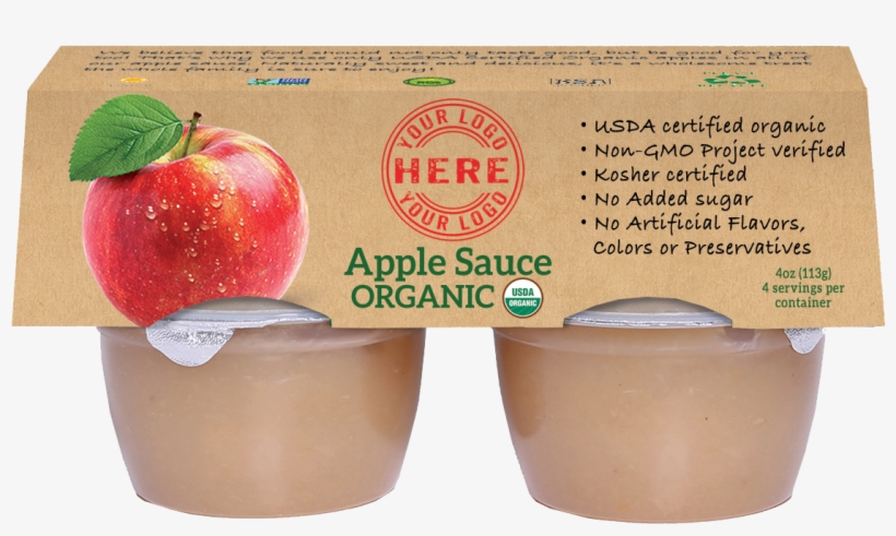 4 4oz Manzana Organic Applesauce Sleeve - Mcintosh, transparent png #8176678