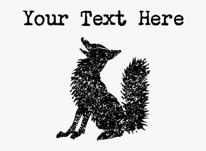 Distressed Fox Silhouette Golf Shirt - Distressed Volleyball, transparent png #8177377