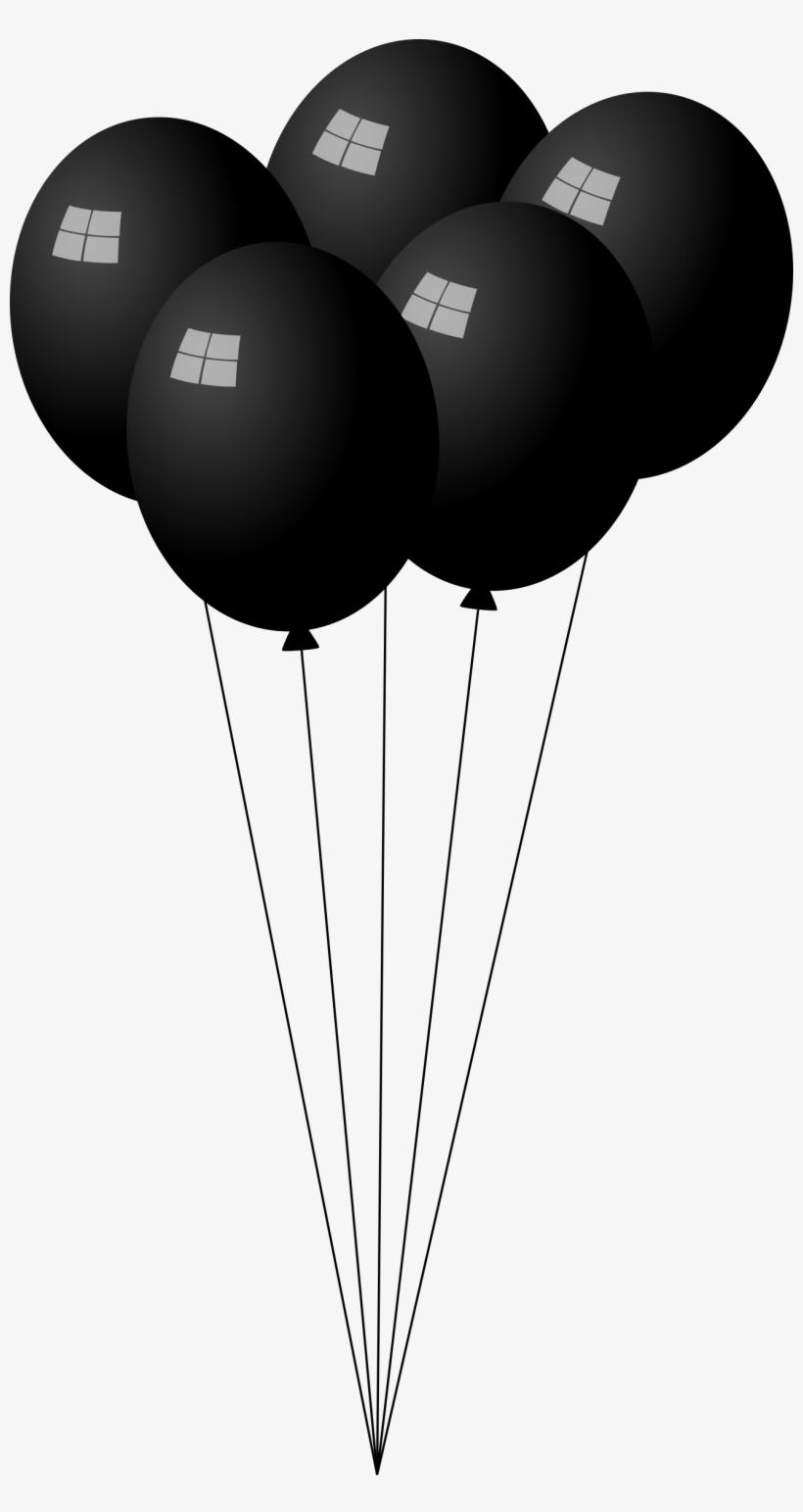 Black Balloons Clipart, transparent png #8178993