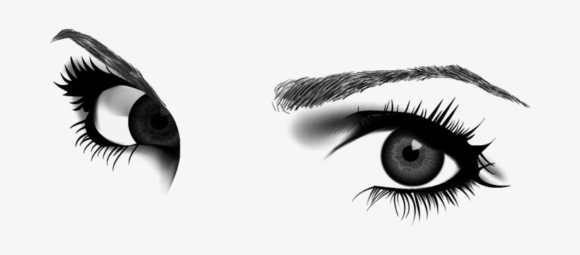 Drawn Eyelash Eyelash Extension - Eyebrow Eyes Clipart, transparent png #8180118