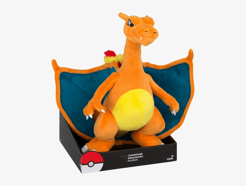 Charizard Premium Large 12" Plush - Pokemon Charizard Tomy Plush, transparent png #8180983