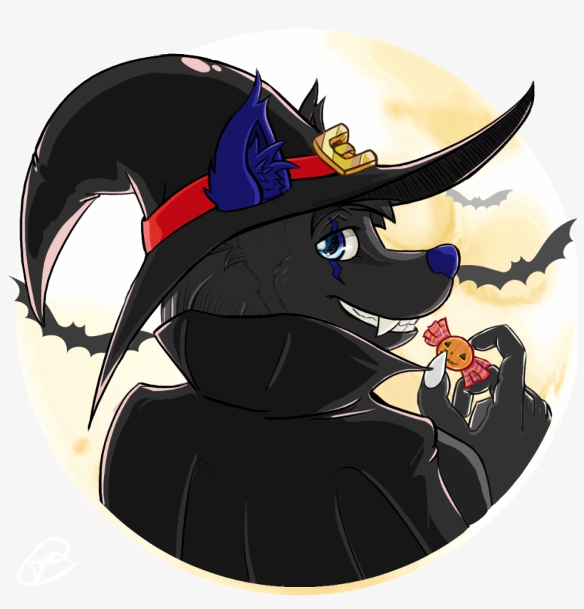 Ych Halloween Moon Portrait - Cartoon, transparent png #8181200