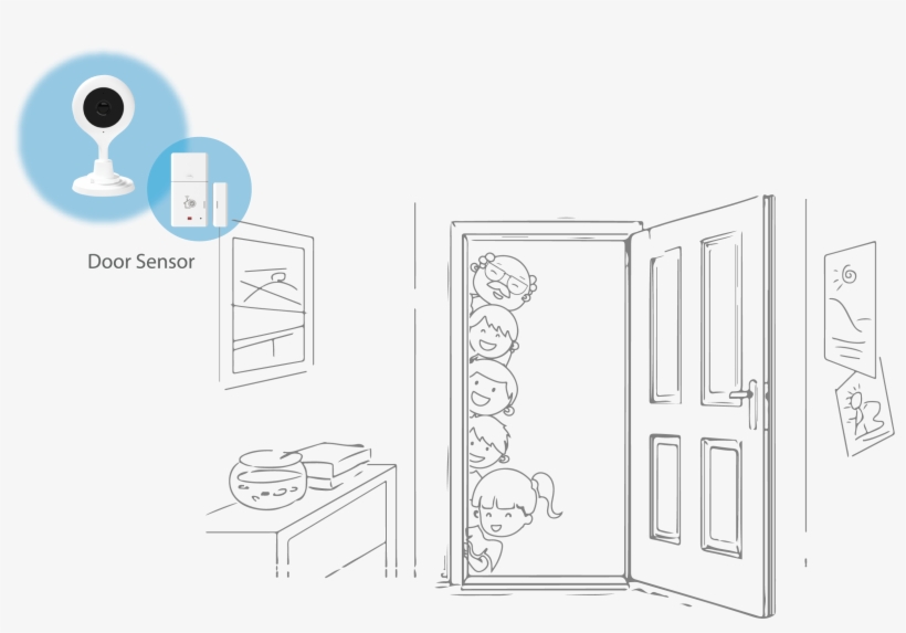 Door/window Sensor - Diagram, transparent png #8181710