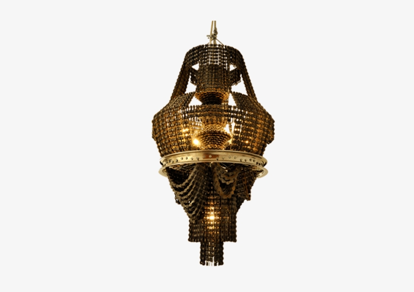 Carolina Fontoura Alzaga Makes Chandeliers Out Of Recycled - Bike Chain Chandelier, transparent png #8181828