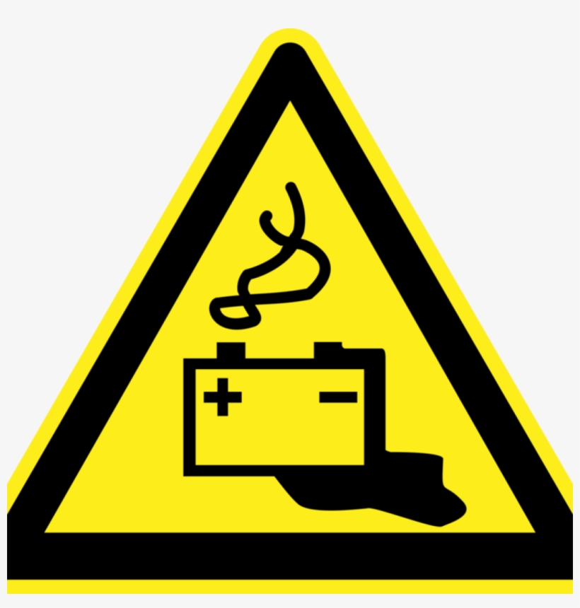 Warning Sign Clipart Electricity Warning Sign Hazard - Battery Charging Safety Sign, transparent png #8182301