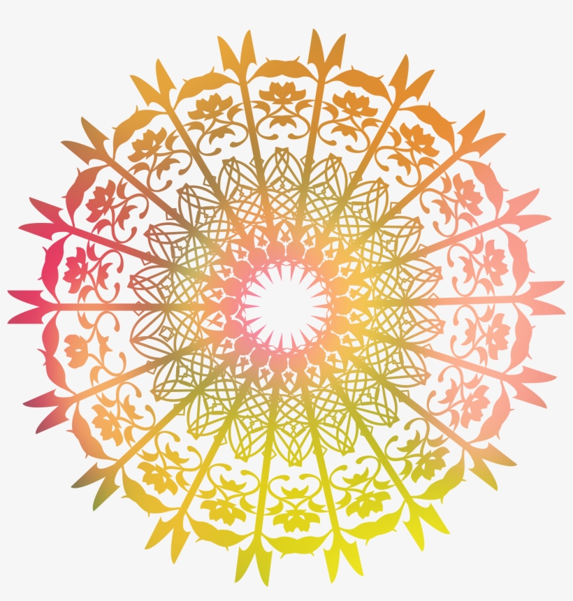 Irregular Spiral Gradient Color Matching Pattern Decorative - Mehndi, transparent png #8182775