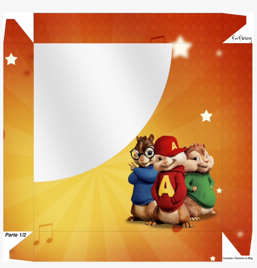 Caixa Bombom Alvin E Os Esquilos Alvin And The Chipmunks, - Rotulo Alvin E Os Esquilos, transparent png #8182954