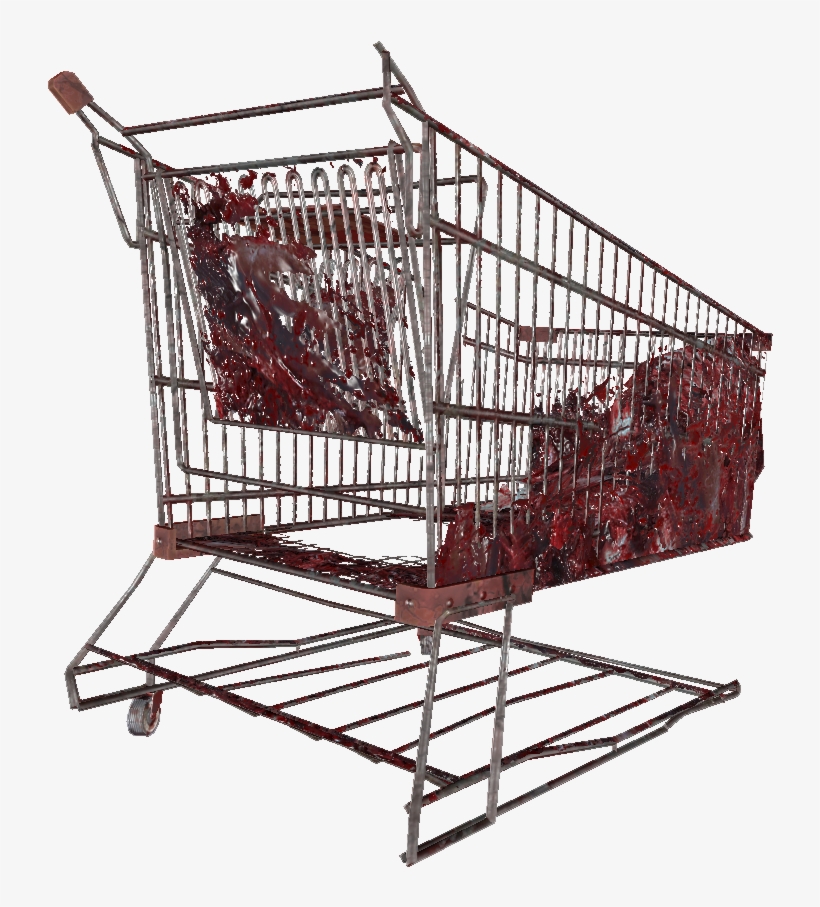 Cart - Super Mutant With Shopping Cart, transparent png #8183385