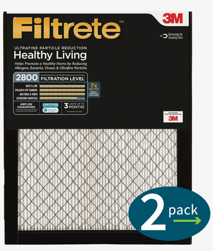 3m Filtrete 2800 Mpr Ultrafine Particle Reduction Filters - Filtrete Merv Rating, transparent png #8183410