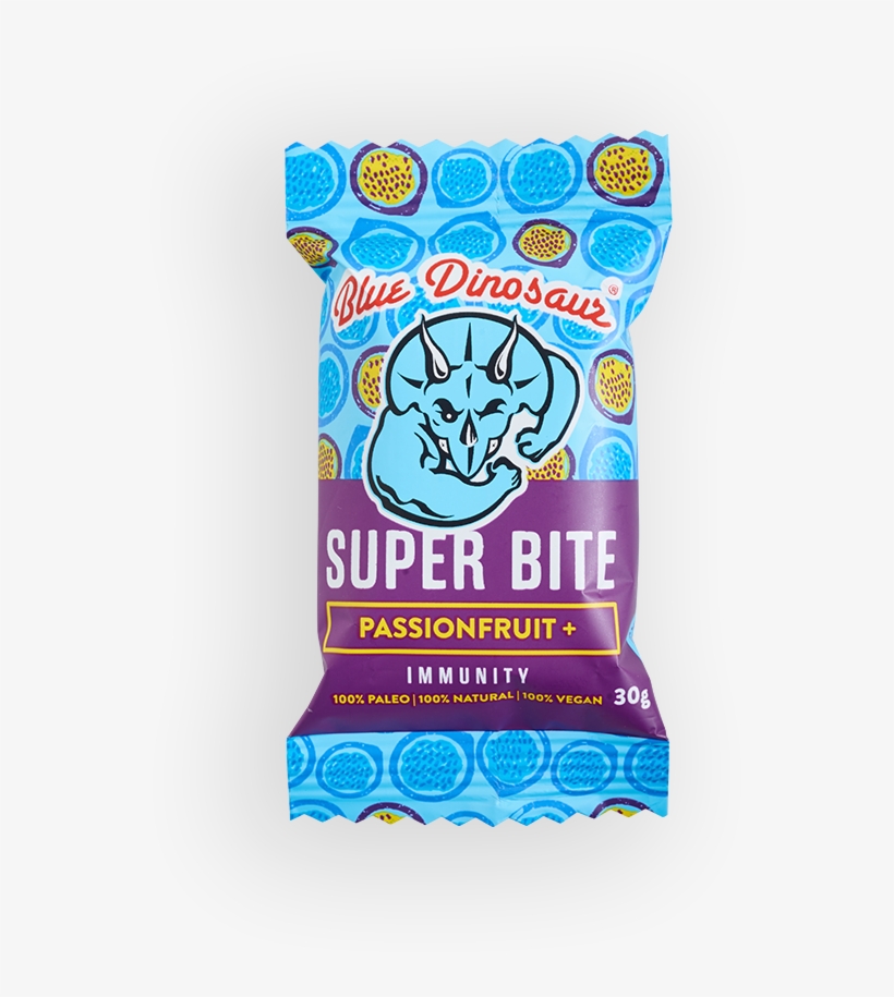 Passionfruit 18 Bites - Passionfruit Blue Dinosaur Super Bites, transparent png #8183558