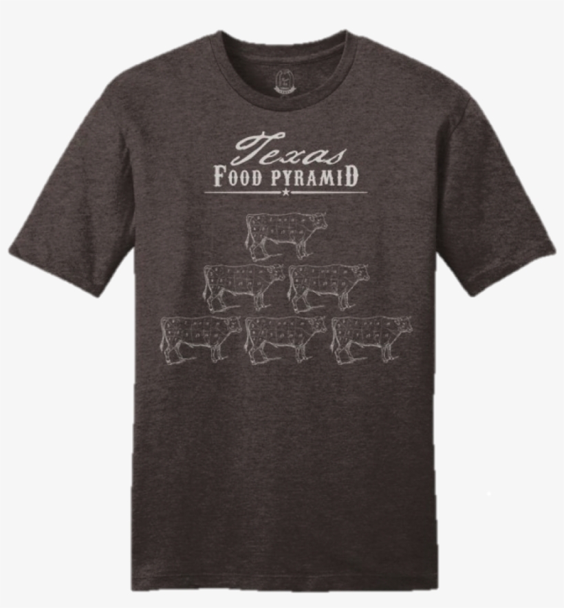 Texas Food Pyramid Tee - Gray Twitch T Shirt, transparent png #8184672