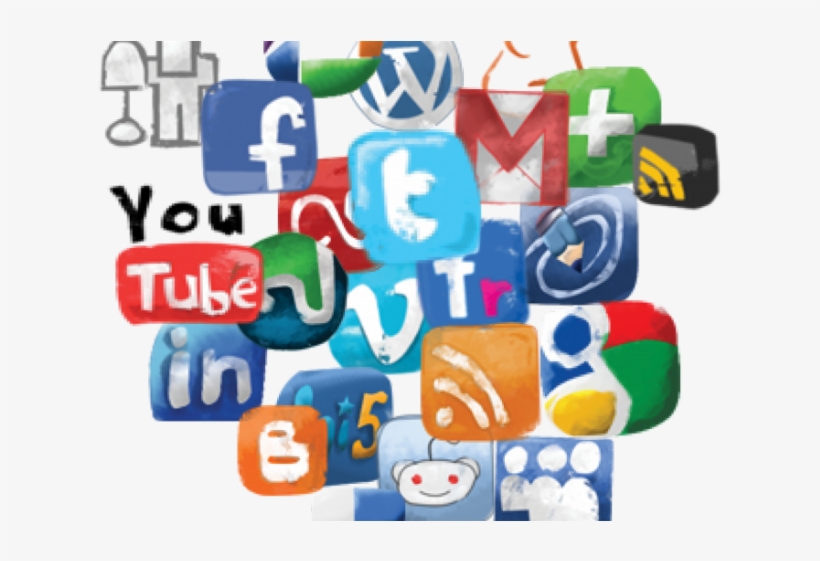 Social Media Icons Clipart Millennial Generation - Clipart Social Media Png, transparent png #8184748