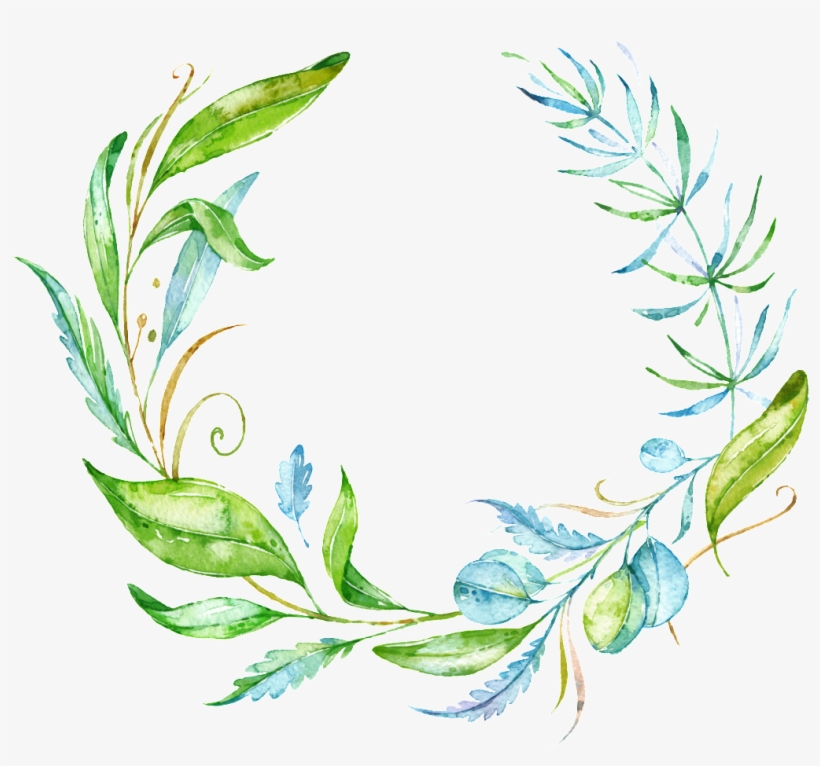 Beautiful Green Leaf Wreath Png - Wedding Invitation, transparent png #8184963