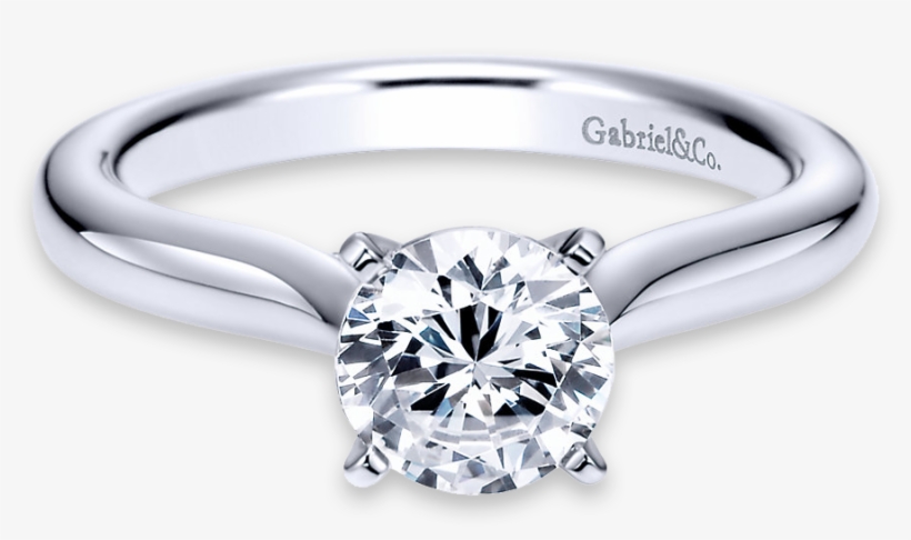 Solitaire Engagement Rings - Engagement Ring, transparent png #8185290