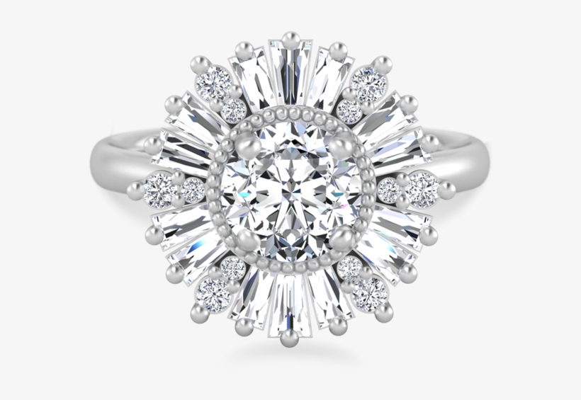X1https - //cdn3 - Bigcommerce - Com/s-s2f88h5/products/ - Halo Pave Round Engagement Ring, transparent png #8185490