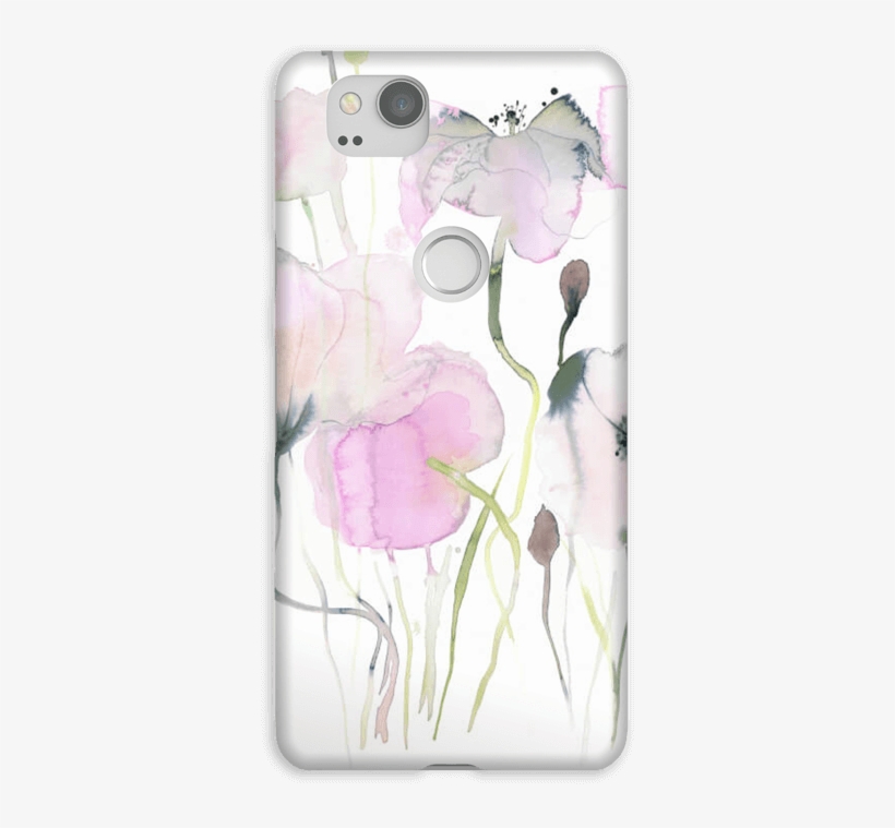 Painted Pink Flowers Case Pixel - Mobile Phone Case, transparent png #8185809