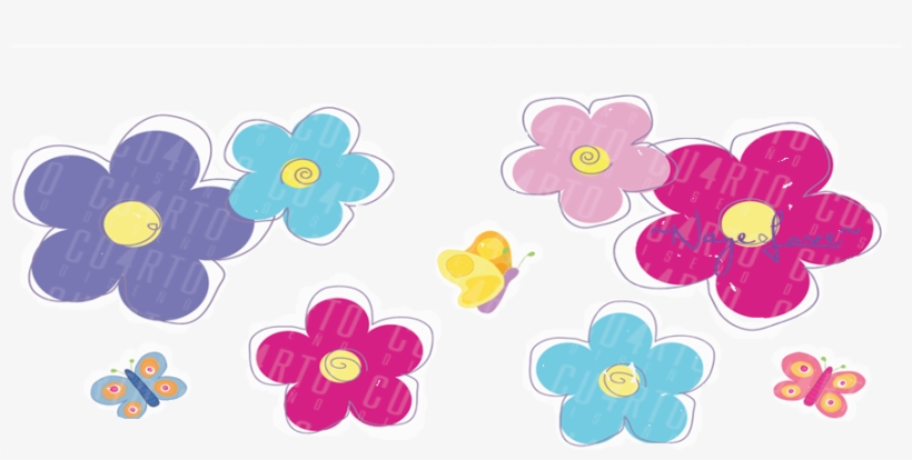 Florecitas Png - Flores De Colores Dibujos, transparent png #8186527