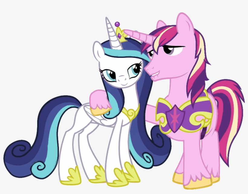 Cadence And Shining Armor - Celestia And Luna Color Swap, transparent png #8186584