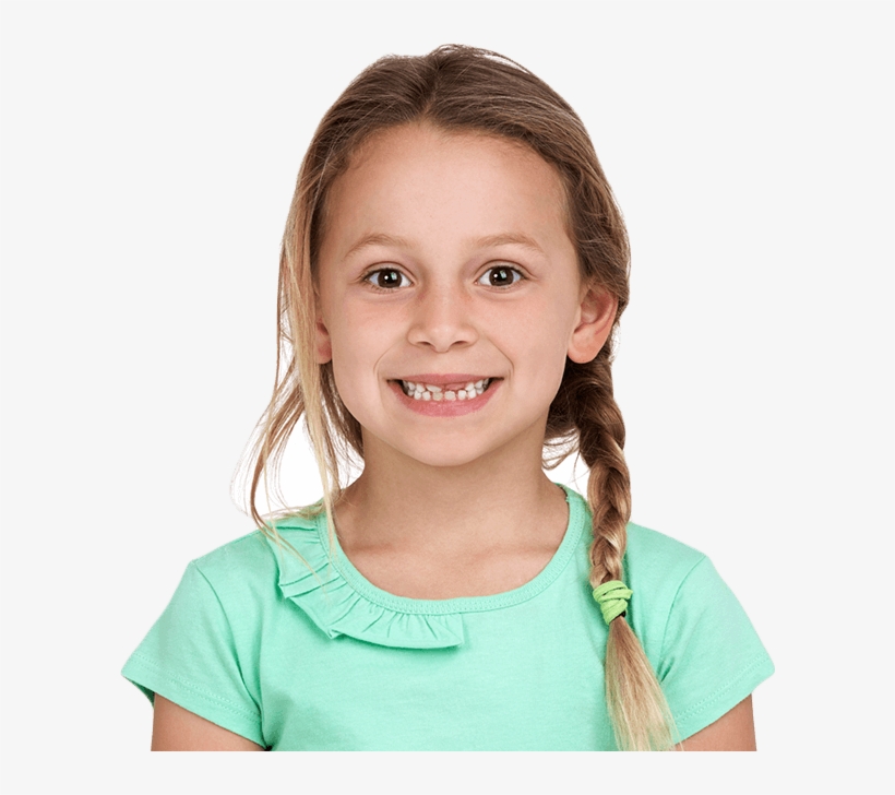 Girl With Braid In Hair Smiling - Dental With Girl Png, transparent png #8186828