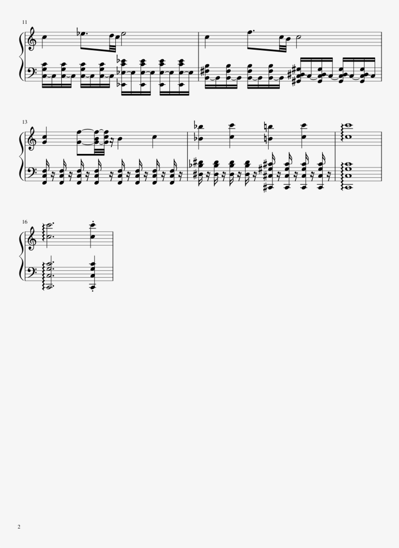 Opening Sheet Music Composed By Composed By Bear Mccreary - Sheet Music, transparent png #8187131