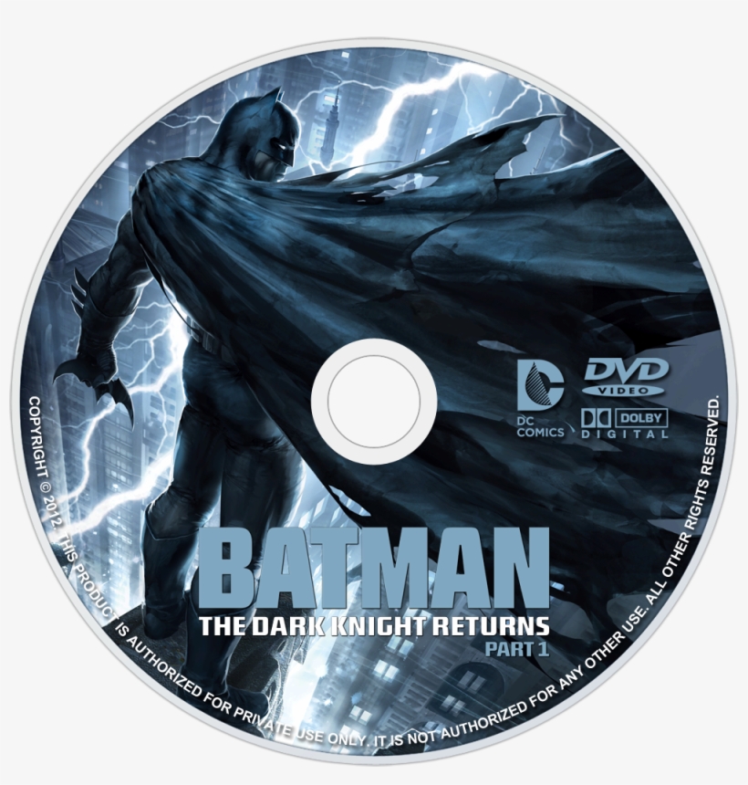 The Dark Knight Returns, Part 1 Dvd Disc Image - Batman The Dark Knight Part 1, transparent png #8188945