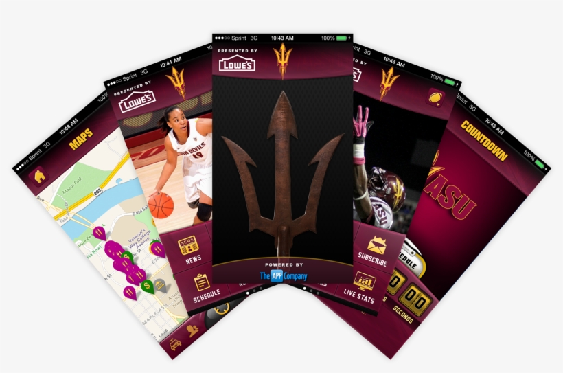 Official Arizona State University Sun Devil Athletics - Graphic Design, transparent png #8189579
