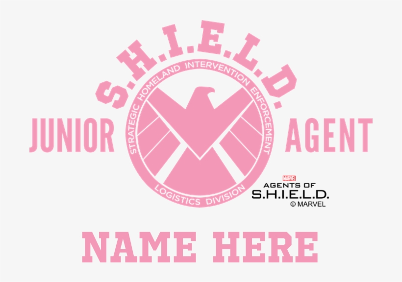 Pink Personalized Junior Shield Agent Mousepad - Graphic Design, transparent png #8189700