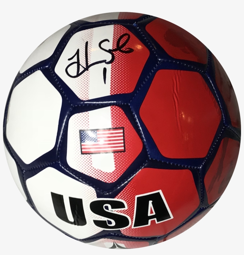 Hope Solo Autographed Full Size Usa Soccer Ball Red/white/blue, transparent png #8190286