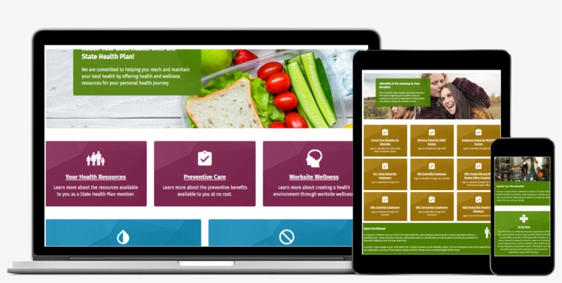 The State Health Plan Is Proud To Unveil Our New Website, - Web Page, transparent png #8190289