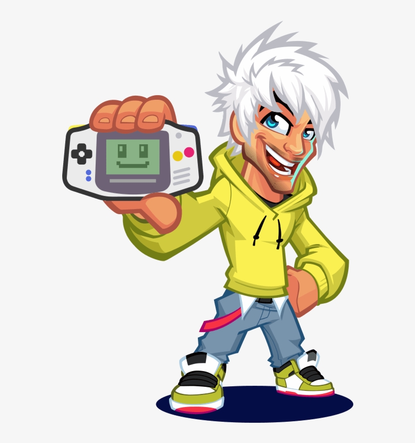 Retrosix Mascot Logo Gameboy Advance - Cartoon, transparent png #8190339