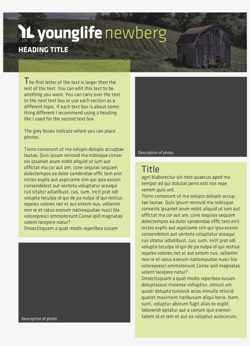 Newberg Young Life Newsletter - Young Life, transparent png #8190562