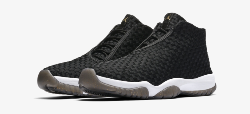 Air Jordan Future 'black/metallic Gold' - Jordan Future Black White And Gold, transparent png #8190773