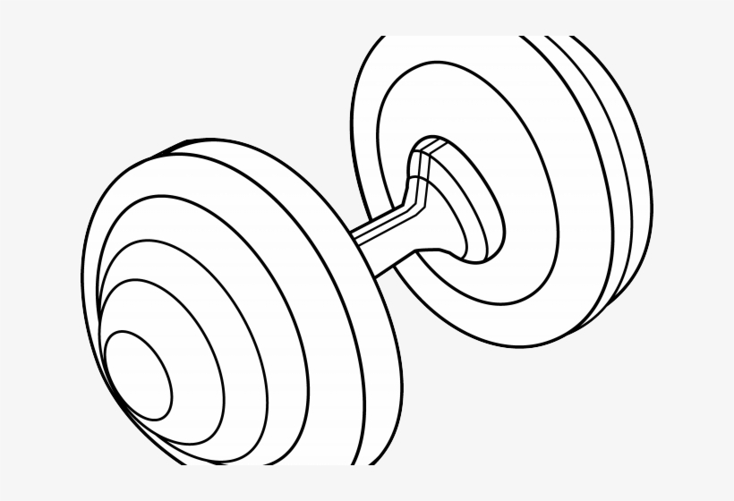 Dumbbells Clipart Barbell - Circle, transparent png #8191353