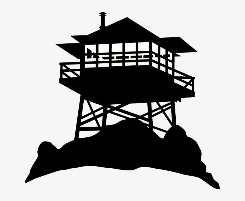 Watchtower Clipart Fire Tower - Fire Lookout Clip Art, transparent png #8192243