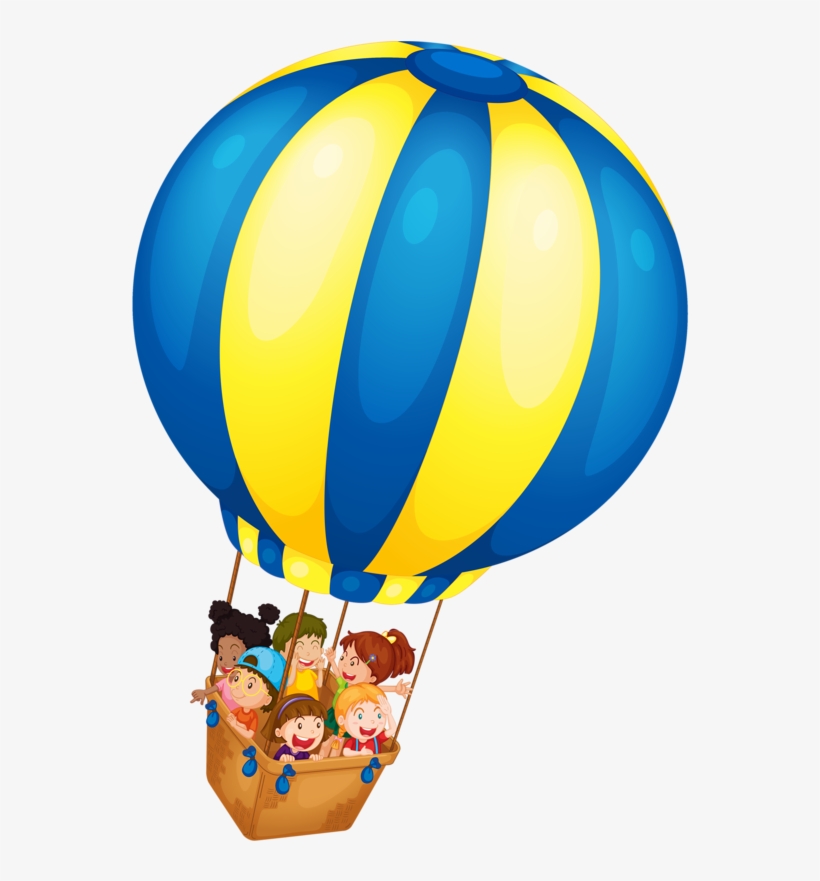 Patriotic Clipart Hot Air Balloon - Kids And Hot Air Balloons, transparent png #8192563